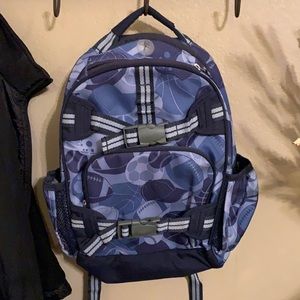 Pottery Barn backpack sports themed camo